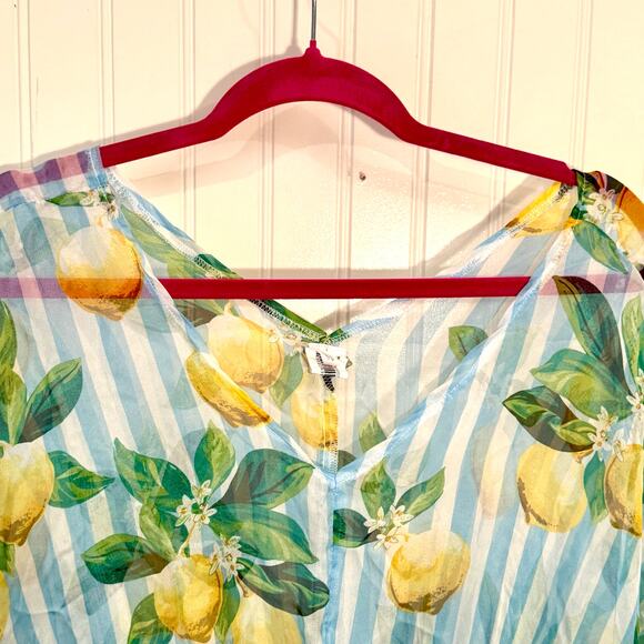 Cheerful West Loop Lemons and Stripes Cover Up - Picture 2 of 5